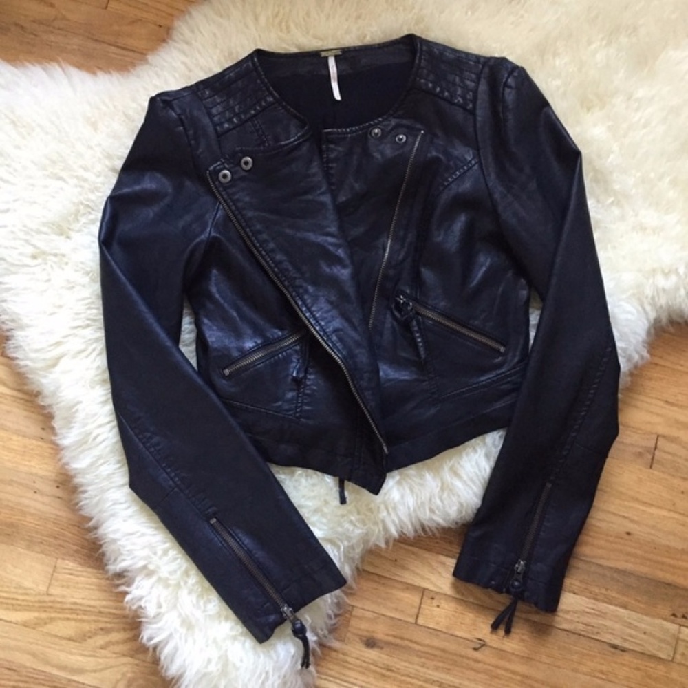 Free People Veagan Leather jacket
